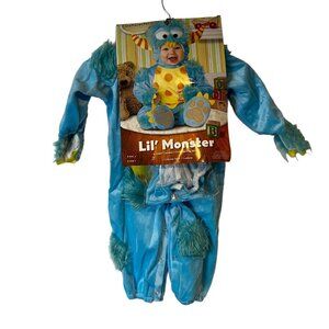 Lil' Monster Suit Costume Hallowee Infant Size 12 - 18M Medium Incharacter Blue